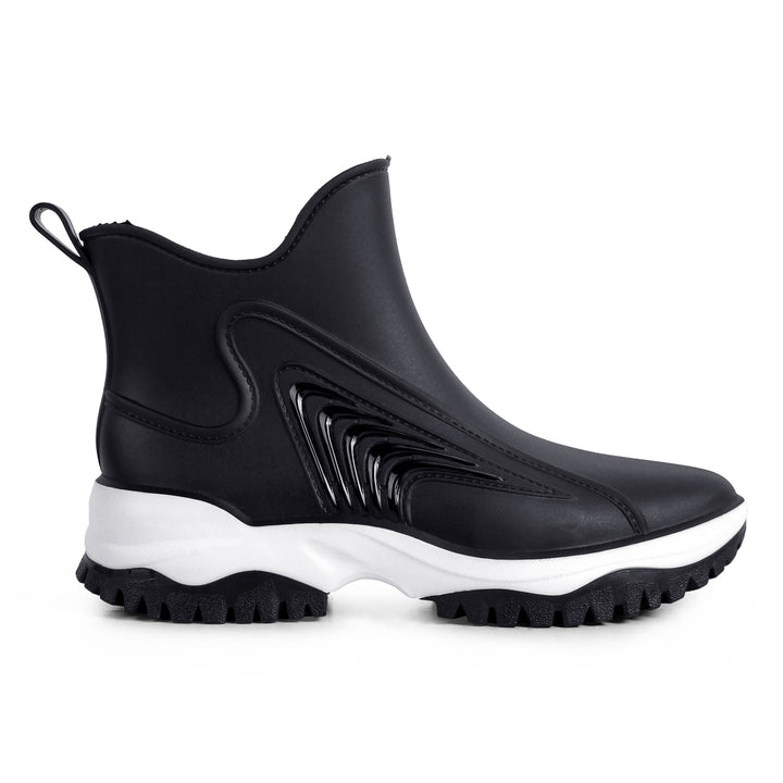 Black Whaler Color Block Rainboots