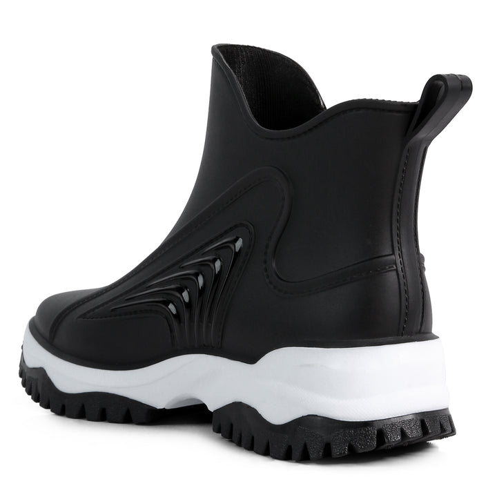 Black Whaler Color Block Rainboots