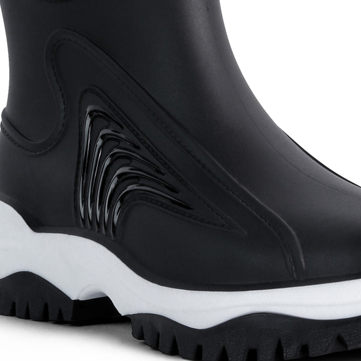 Black Whaler Color Block Rainboots