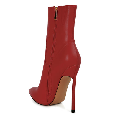 high heel ankle boot#color_red
