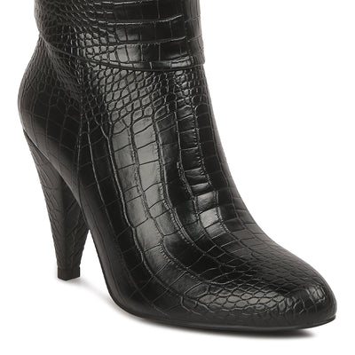 calf croc heel boots#color_black