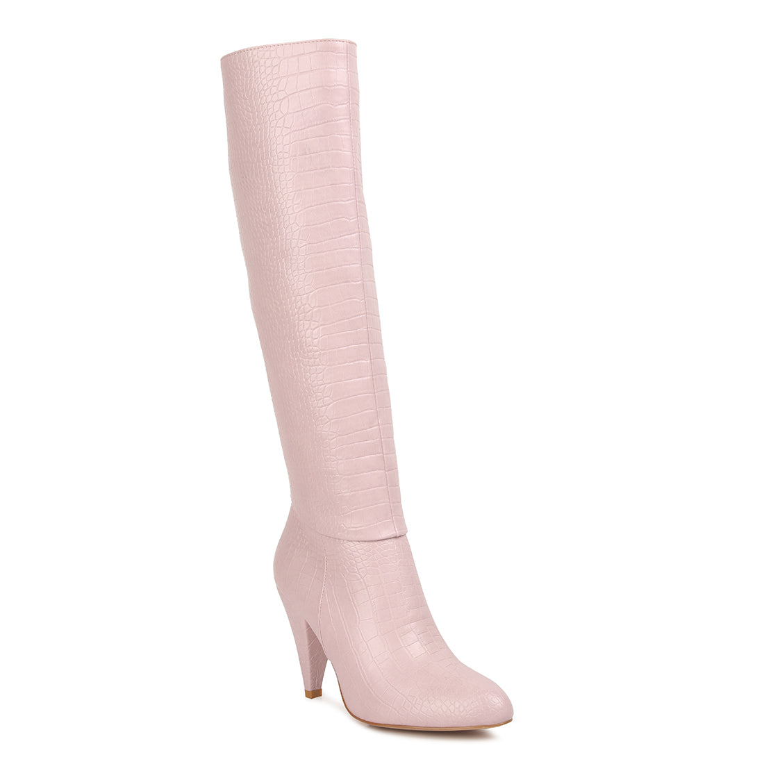 calf croc heel boots#color_blush