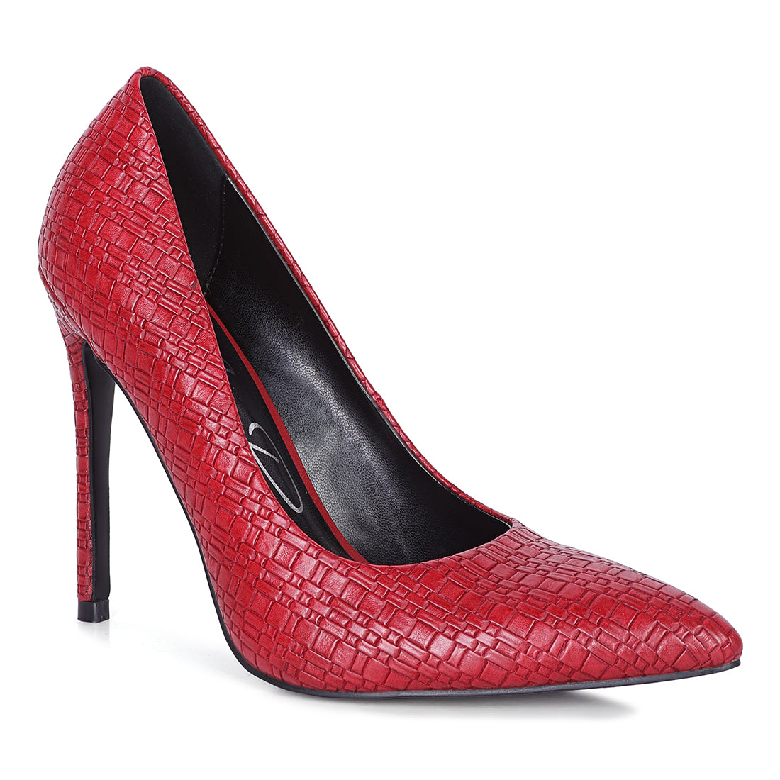 high heel pointed toe pumps#color_red
