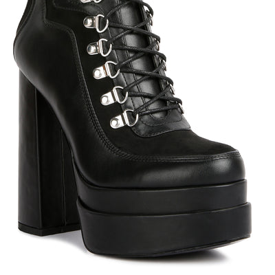 High Heeled Ankle Boots#color_black