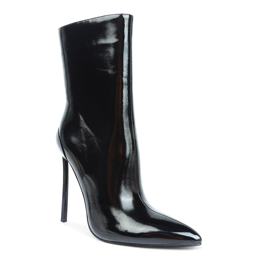 mercury patent high heeled ankle boot#color_black