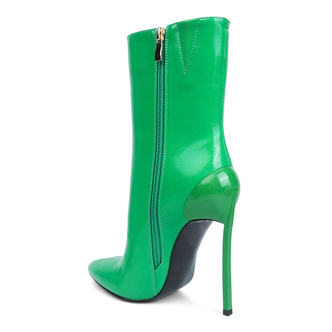 mercury patent high heeled ankle boot#color_green