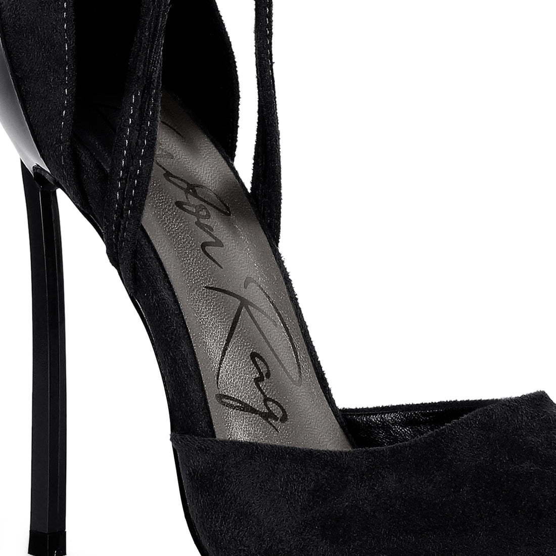 lace up heel sandals#color_black