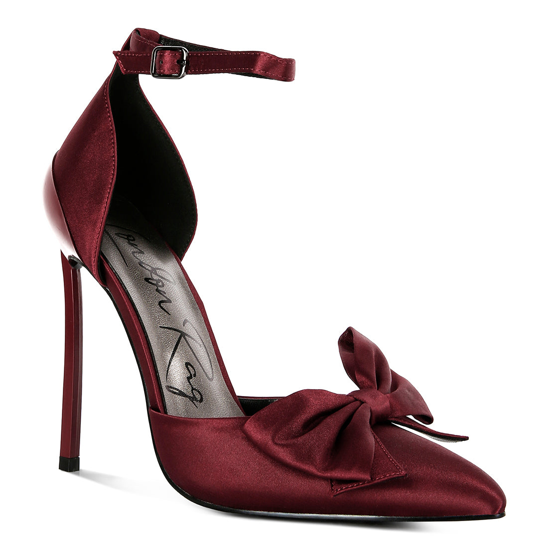 high heeled bow sandals#color_burgundy