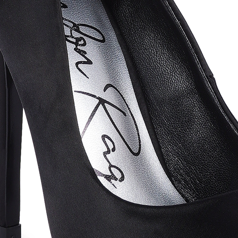 high heeled pump sandals#color_black