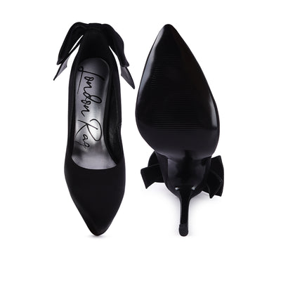 high heeled pump sandals#color_black