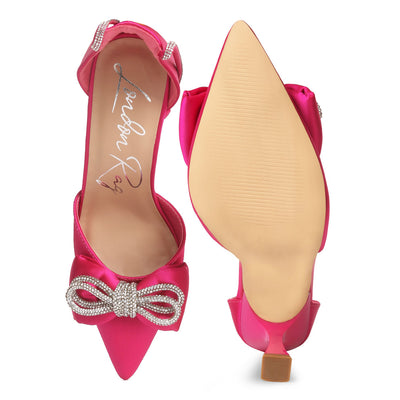 embellished stiletto heel sandals#color_pink