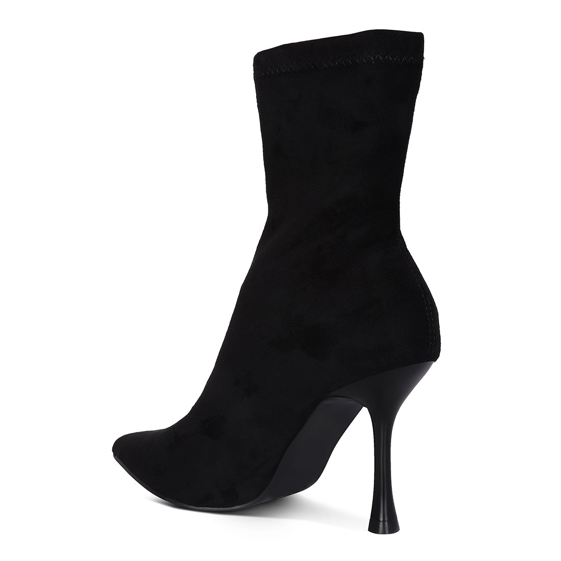 Black Tweeple Stiletto Boot With A Pointed Toe