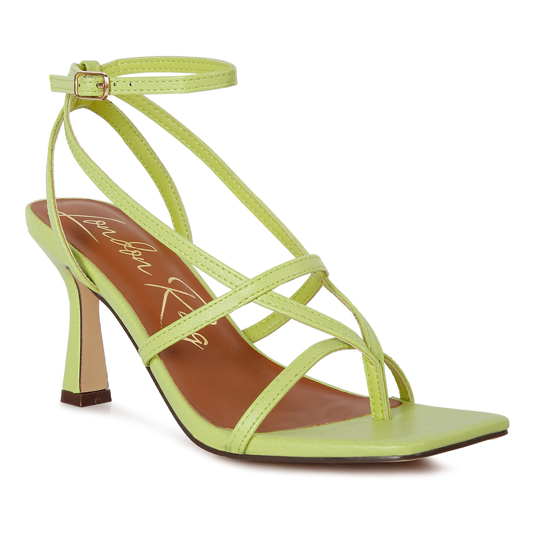 skyline mid heeled ankle strap sandals#color_green