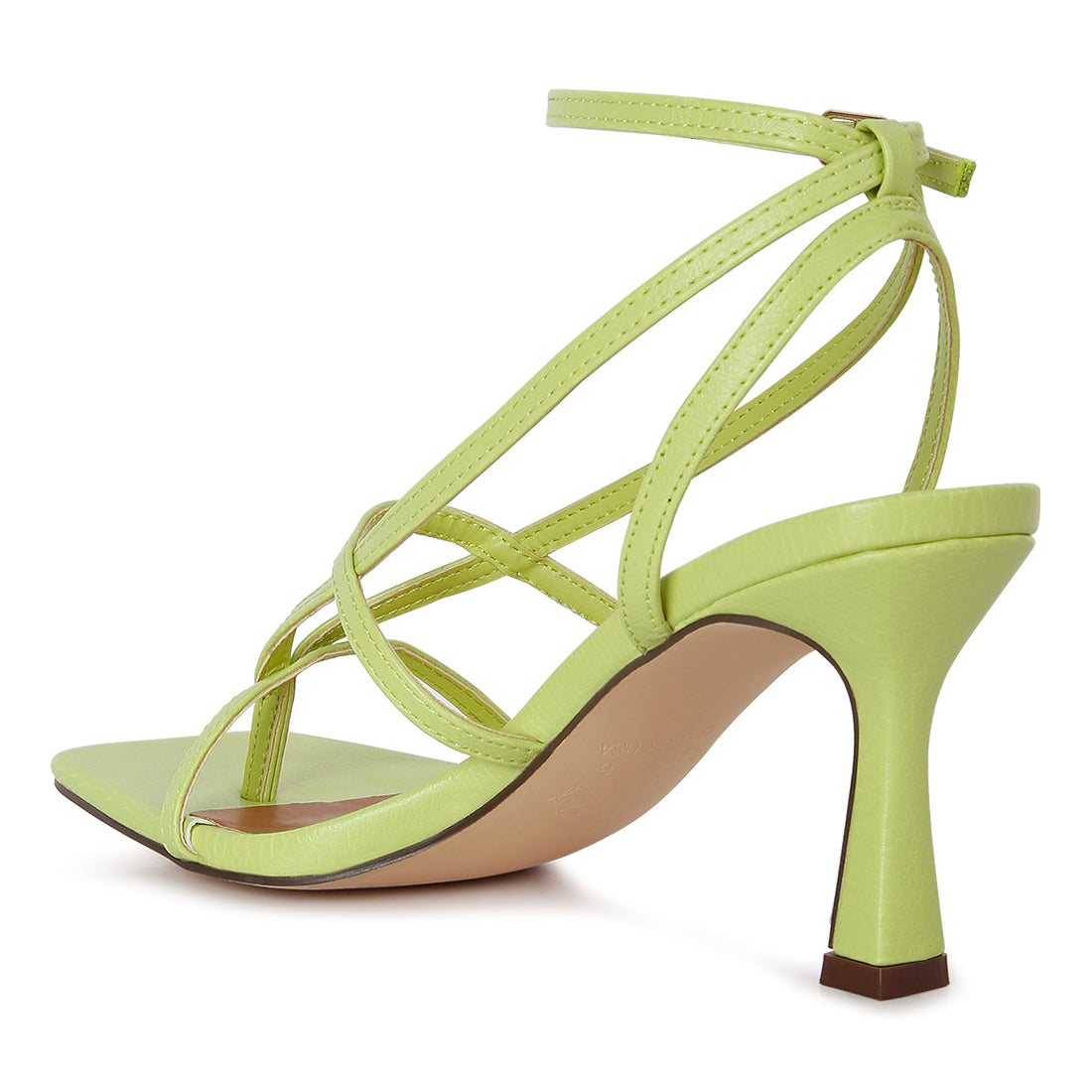 skyline mid heeled ankle strap sandals#color_green