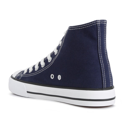 high top basketball canvas sneakers#color_navy