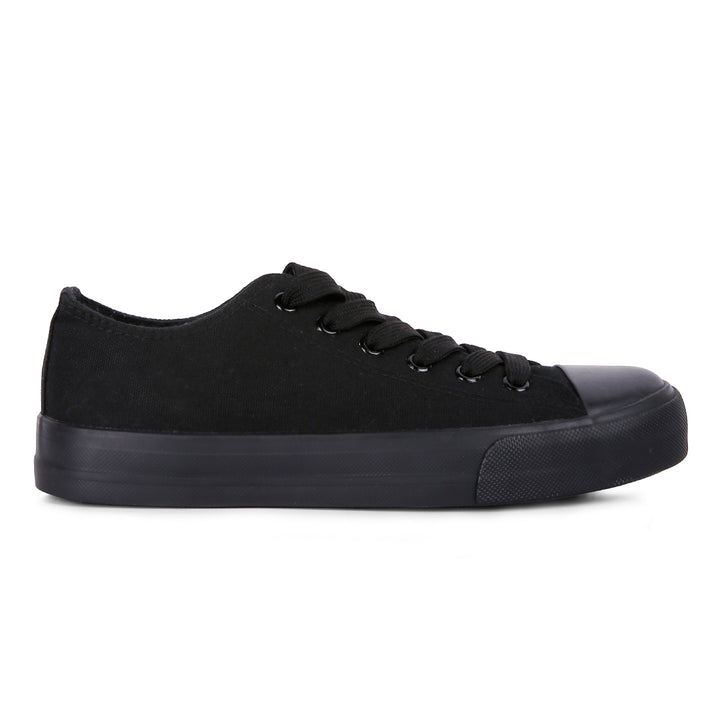 solid canvas sneakers#color_black