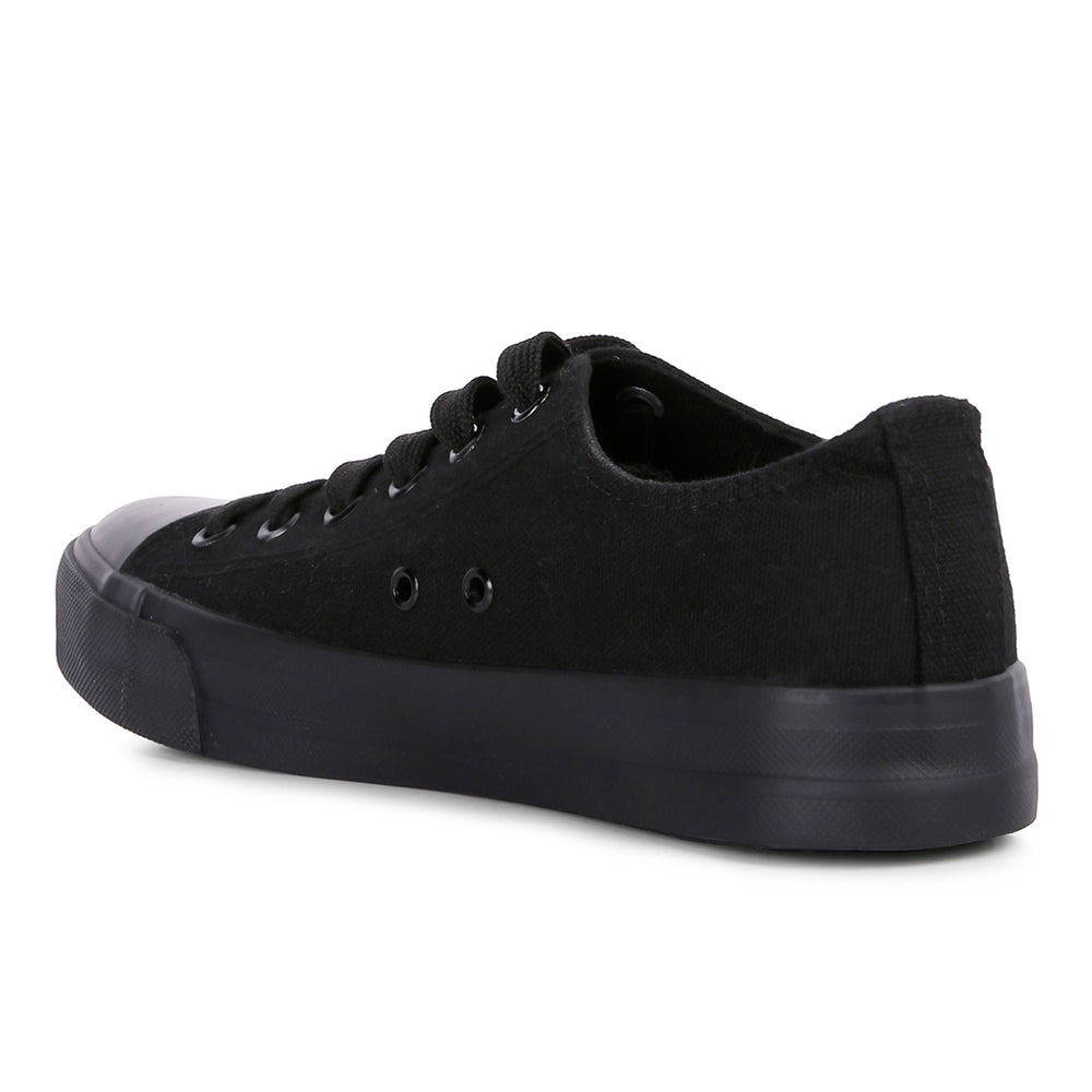 solid canvas sneakers#color_black