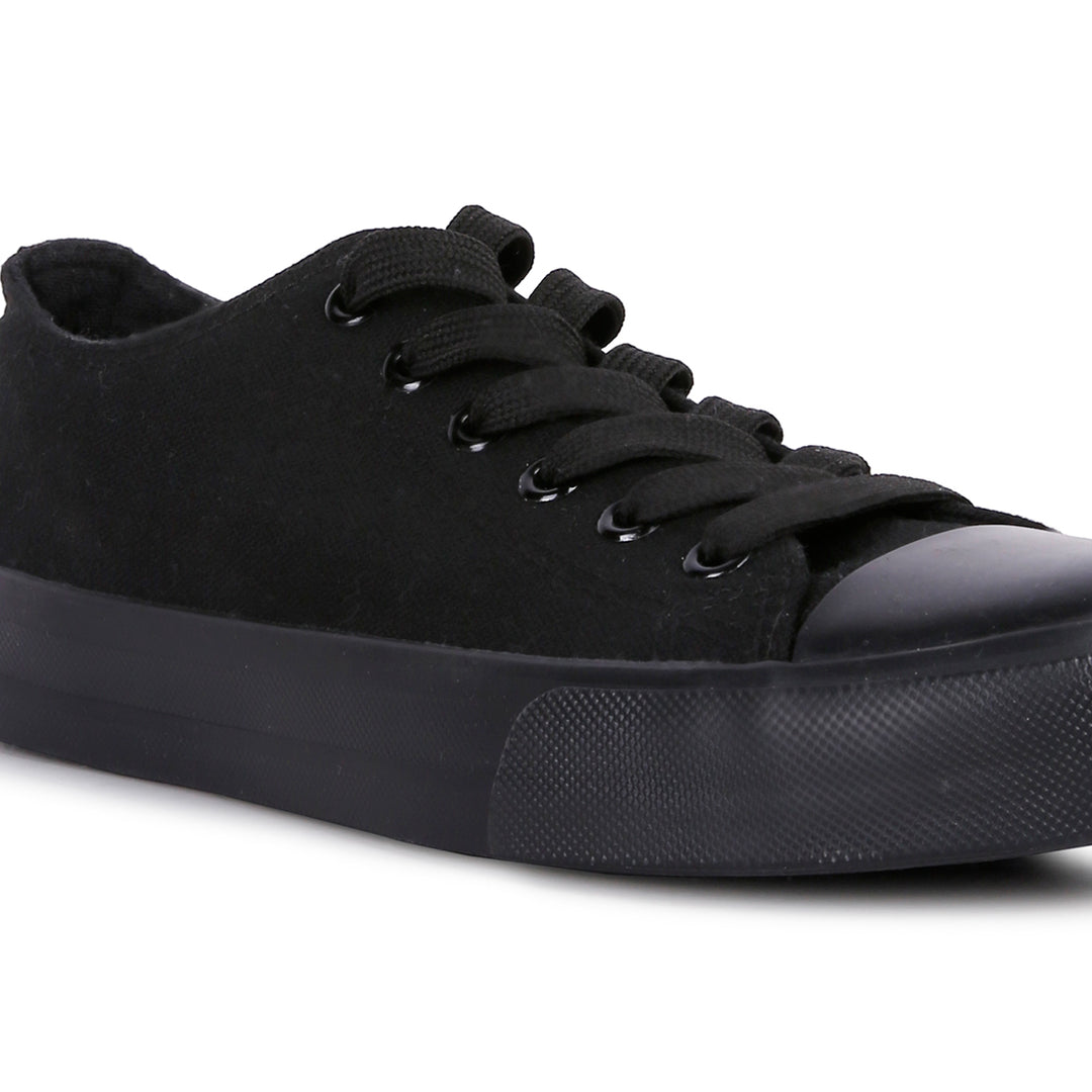 solid canvas sneakers#color_black