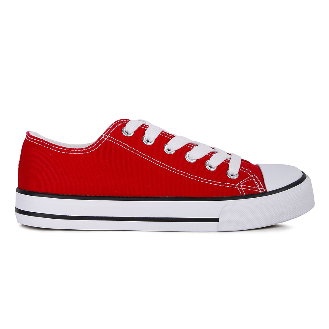 solid canvas sneakers#color_red