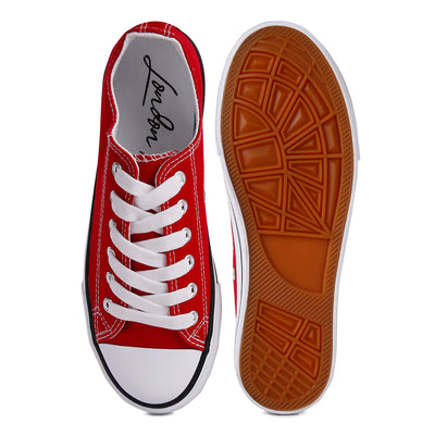 solid canvas sneakers#color_red