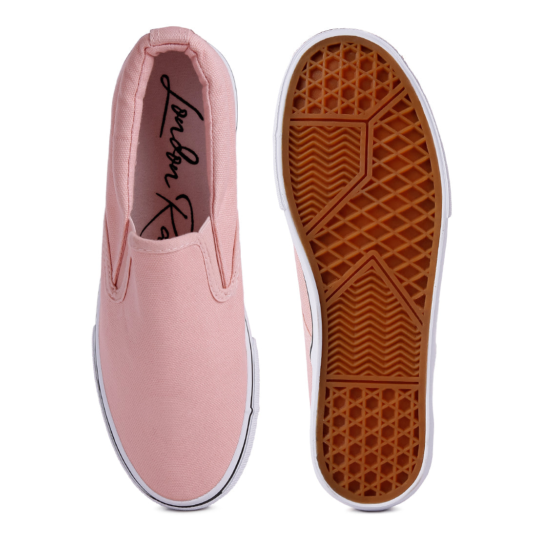 Pink Slip On Canvas Sneakers