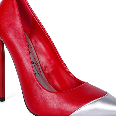 cidra silver dip stiletto sandals#color_red