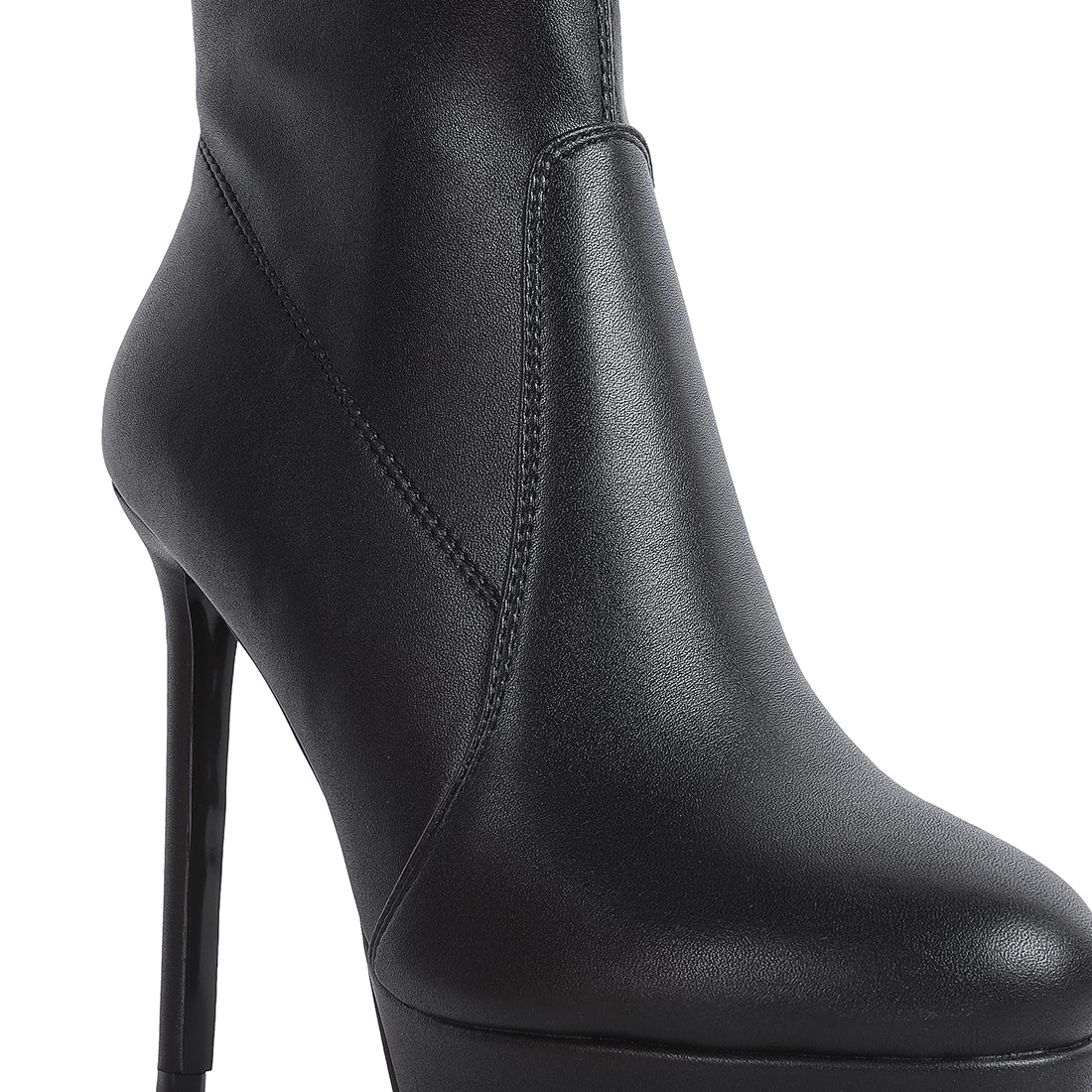 rossetti stretch pu high heeled ankle boot#color_black
