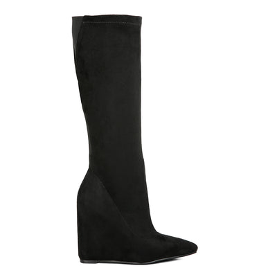 gladol calf pointed boots#color_black