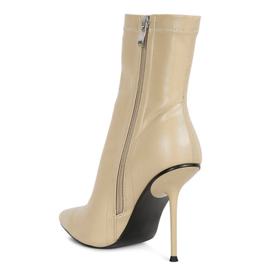 yolo high pointed heeled ankle boot#color_beige