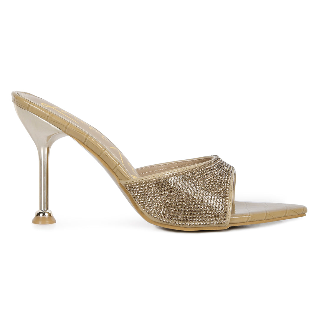 diamante ballroom stiletto sandals#color_gold