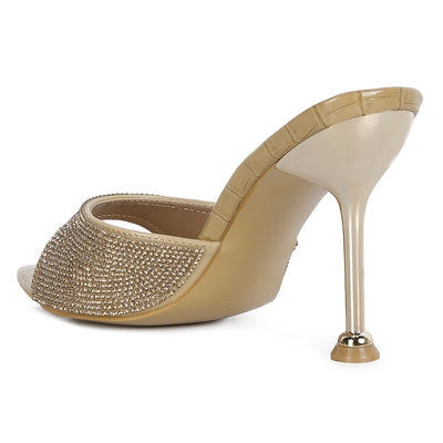 diamante ballroom stiletto sandals#color_gold