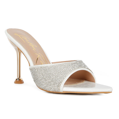 diamante ballroom stiletto sandals#color_white