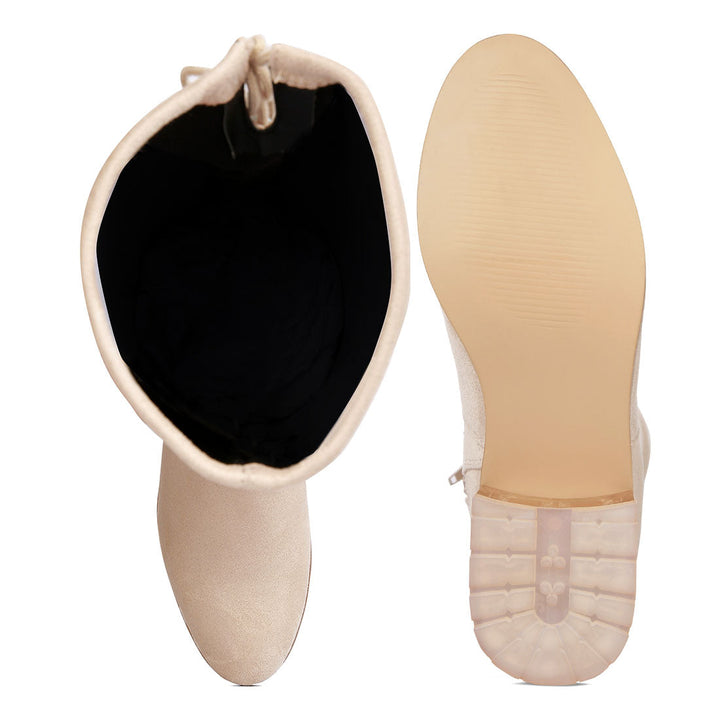 francesca tassels detail short heel calf boot#color_beige