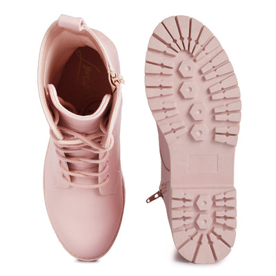 Pink Geneva High Top Ankle Boot