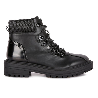 Boundless PU Quilt Collar Ankle Boot