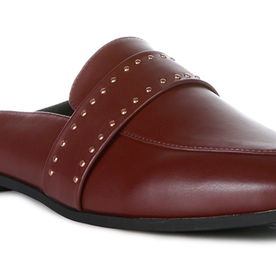 Walkout Studded Flat Mules#color_burgundy