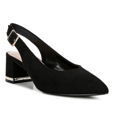top job faux suede slingback sandals#color_black
