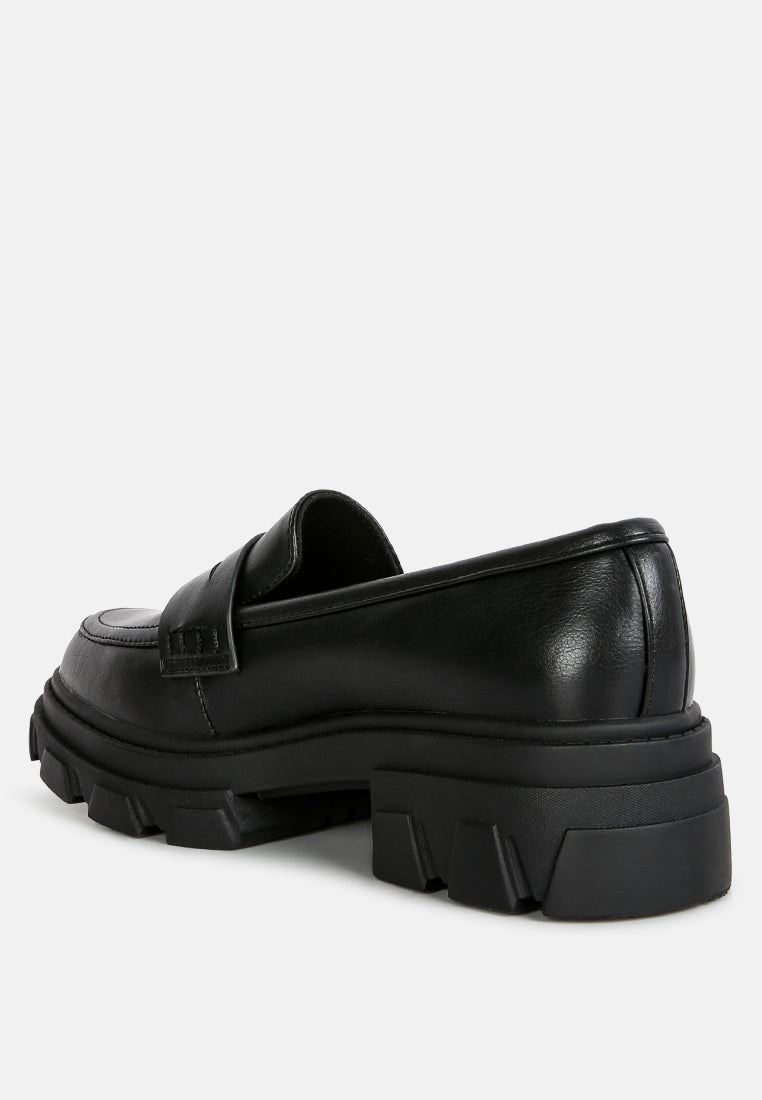 women wagon platform heel loafers#color_black