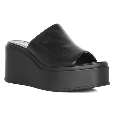 Black High Casual Sandals