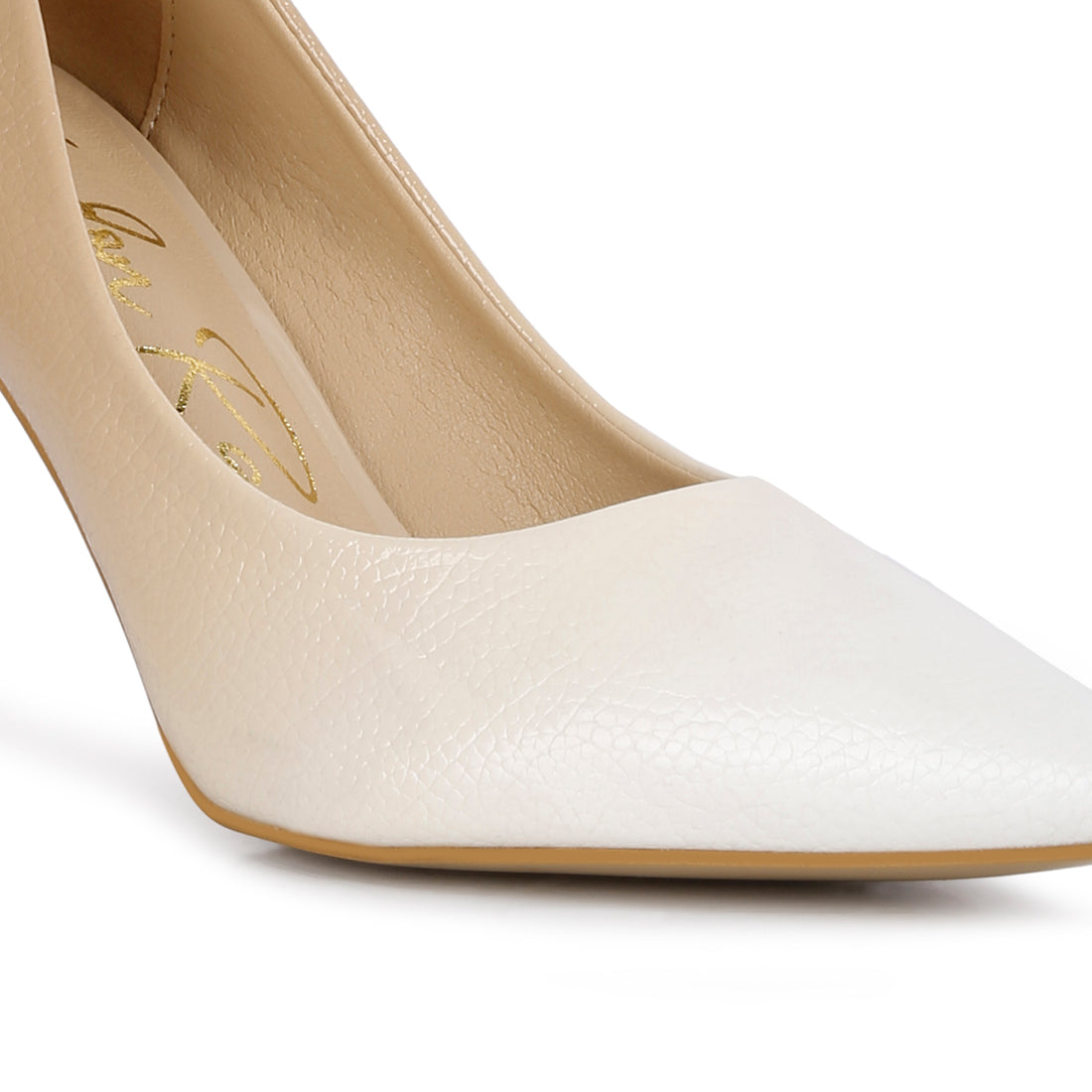 ombre mid heel pumps#color_beige