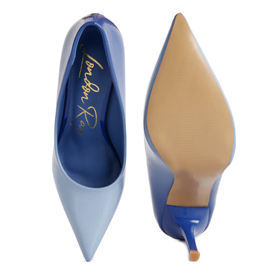 ombre mid heel pumps#color_blue