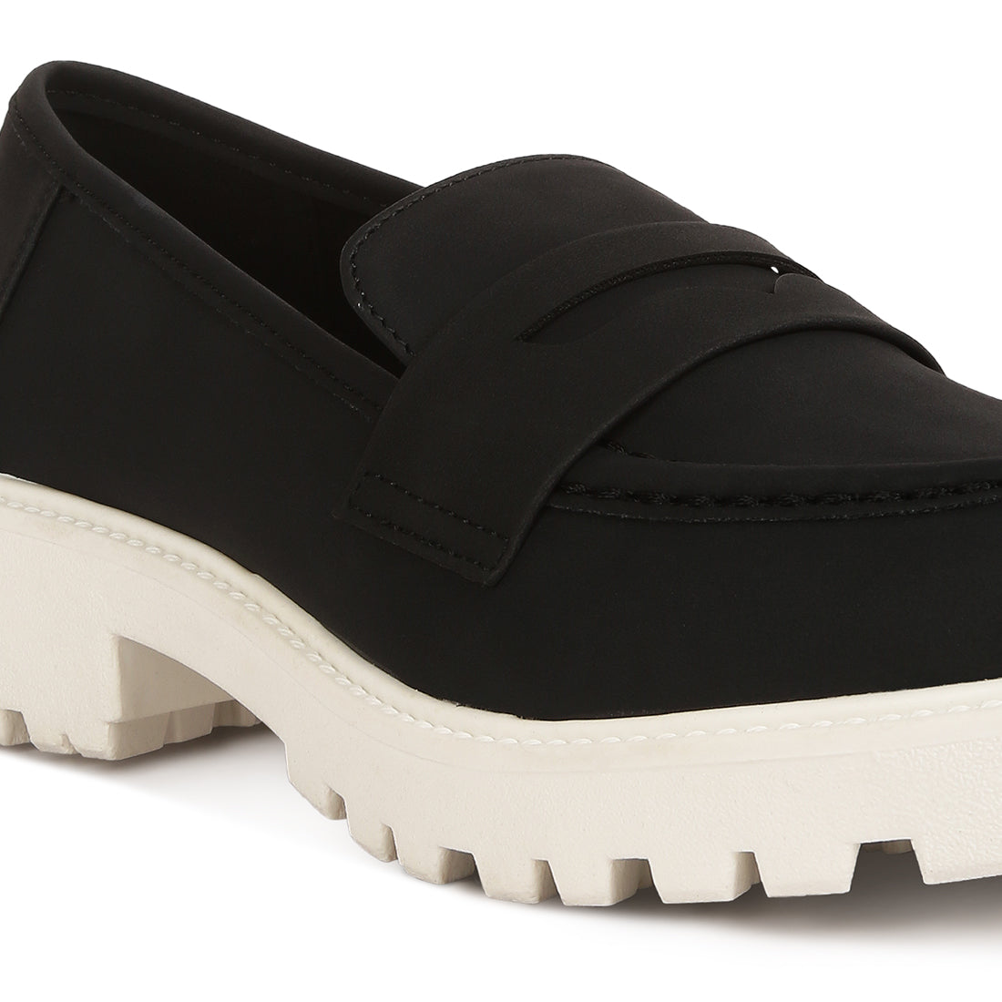 semi casual lug loafer#color_black