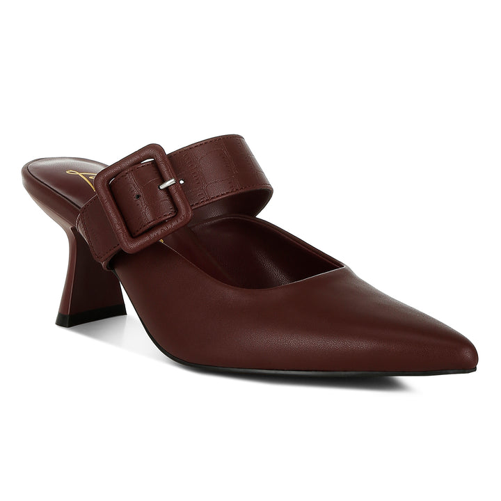 slim block heel mules#color_burgundy