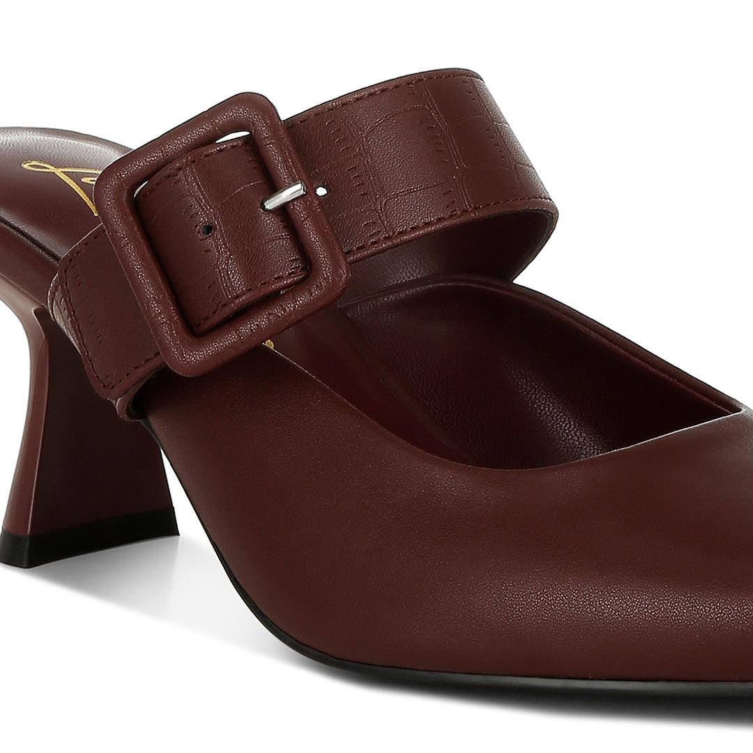 slim block heel mules#color_burgundy