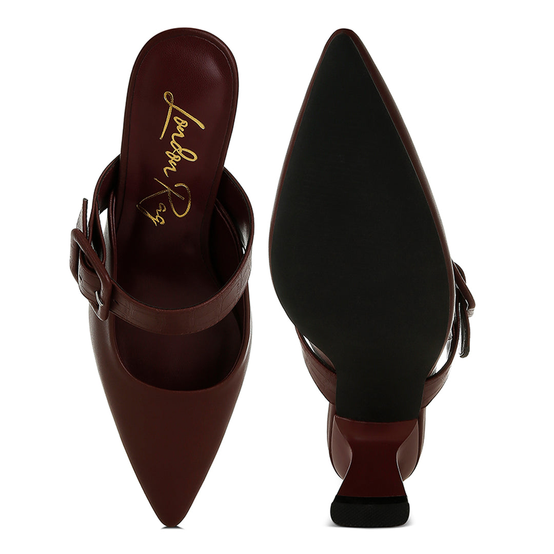 slim block heel mules#color_burgundy