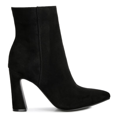 Black Block Heeled Ankle Boots