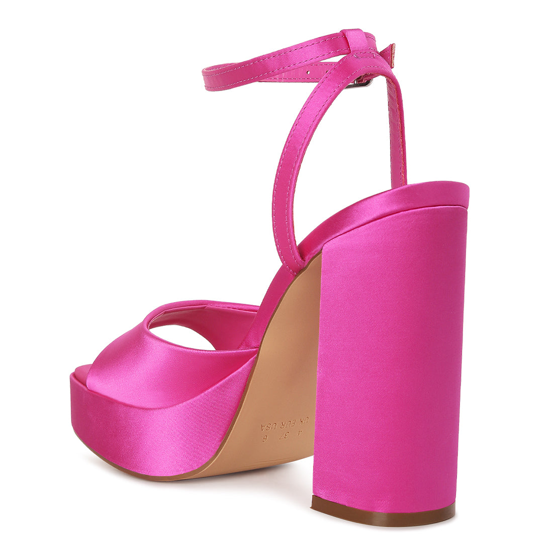 platform block heel sandals#color_pink