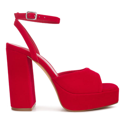 platform block heel sandals#color_red