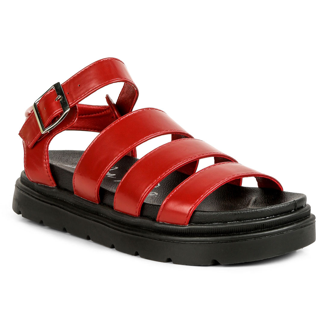 buckle detail sandals#color_burgundy