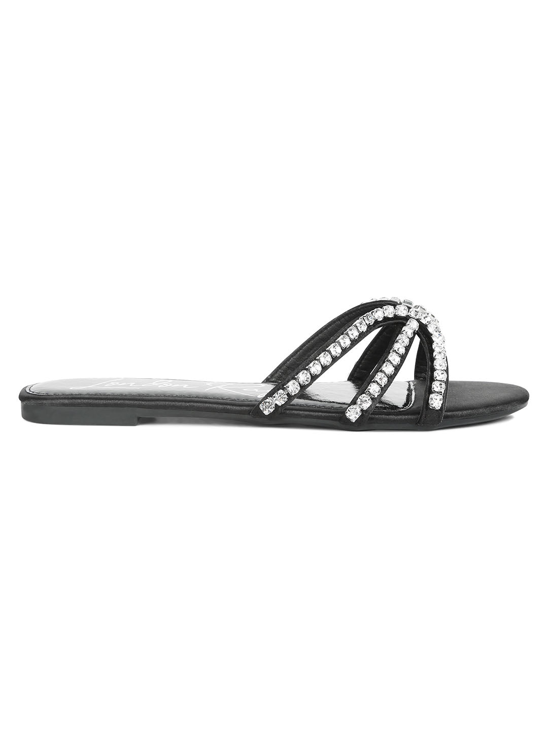 Dimante Strap Flat Sandals